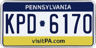 PA license plate KPD6170