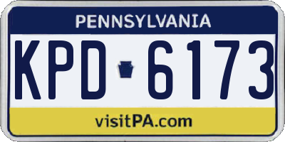 PA license plate KPD6173