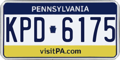 PA license plate KPD6175