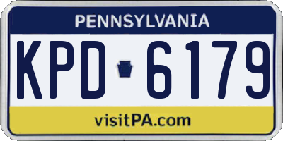 PA license plate KPD6179