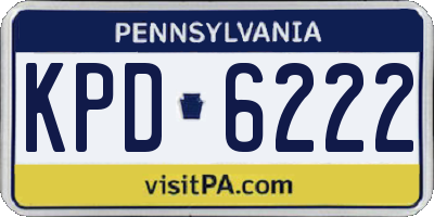 PA license plate KPD6222
