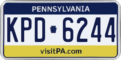PA license plate KPD6244