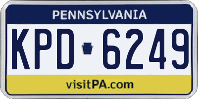 PA license plate KPD6249