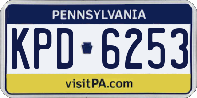 PA license plate KPD6253