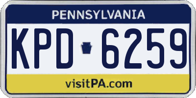 PA license plate KPD6259