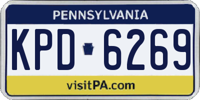 PA license plate KPD6269