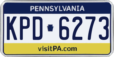 PA license plate KPD6273