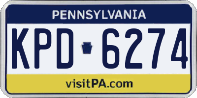 PA license plate KPD6274