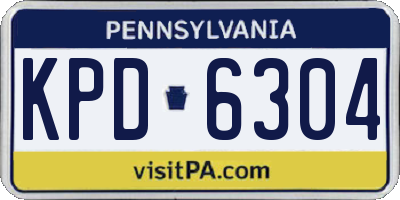 PA license plate KPD6304