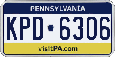 PA license plate KPD6306