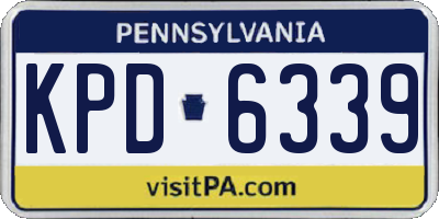 PA license plate KPD6339