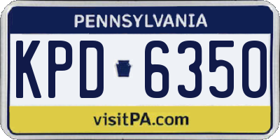 PA license plate KPD6350