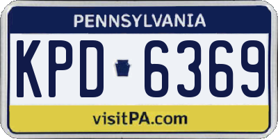 PA license plate KPD6369