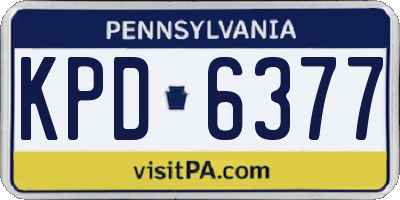 PA license plate KPD6377