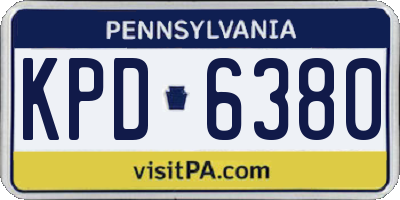 PA license plate KPD6380