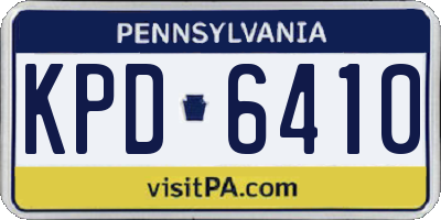 PA license plate KPD6410