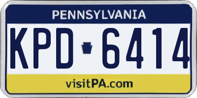 PA license plate KPD6414