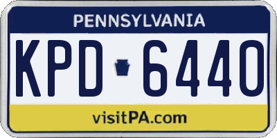 PA license plate KPD6440
