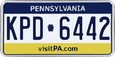PA license plate KPD6442
