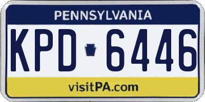 PA license plate KPD6446