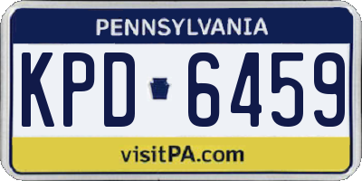 PA license plate KPD6459