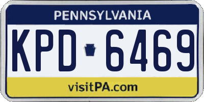 PA license plate KPD6469