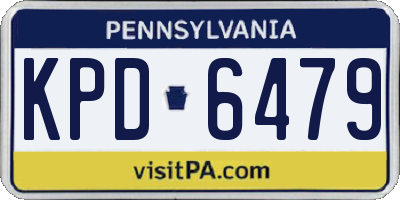 PA license plate KPD6479