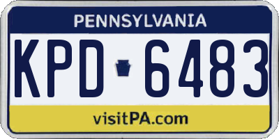 PA license plate KPD6483
