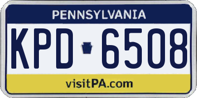 PA license plate KPD6508