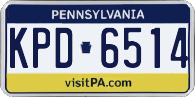 PA license plate KPD6514