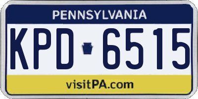PA license plate KPD6515