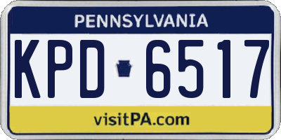 PA license plate KPD6517