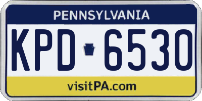 PA license plate KPD6530