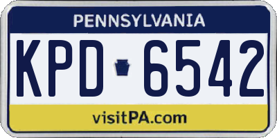 PA license plate KPD6542