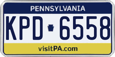 PA license plate KPD6558