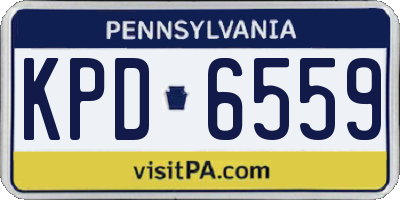 PA license plate KPD6559
