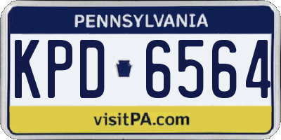 PA license plate KPD6564