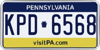 PA license plate KPD6568