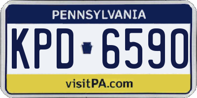 PA license plate KPD6590