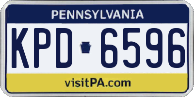 PA license plate KPD6596