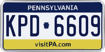 PA license plate KPD6609