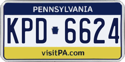 PA license plate KPD6624