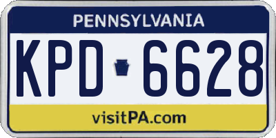 PA license plate KPD6628