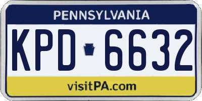 PA license plate KPD6632