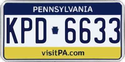 PA license plate KPD6633