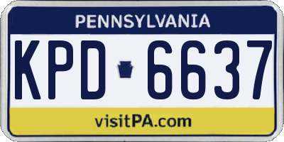 PA license plate KPD6637