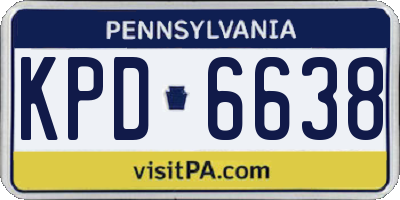 PA license plate KPD6638