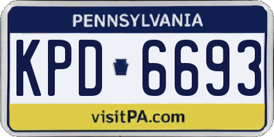 PA license plate KPD6693