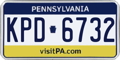 PA license plate KPD6732