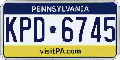 PA license plate KPD6745